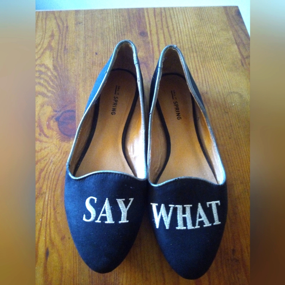 Black Flats , Excellent Condition , Size 7
